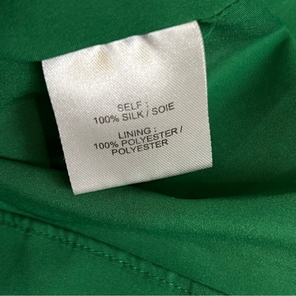 TANYA TAYLOR Wrap Dress Green Silk Leopard Print Ruffle Trim 3/4 Long Sleeves 4 - Picture 12 of 12